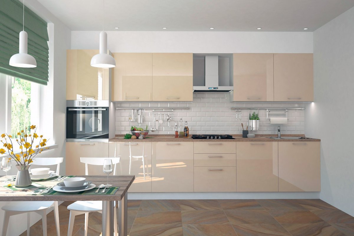 Кухня капучино глянец АГТ