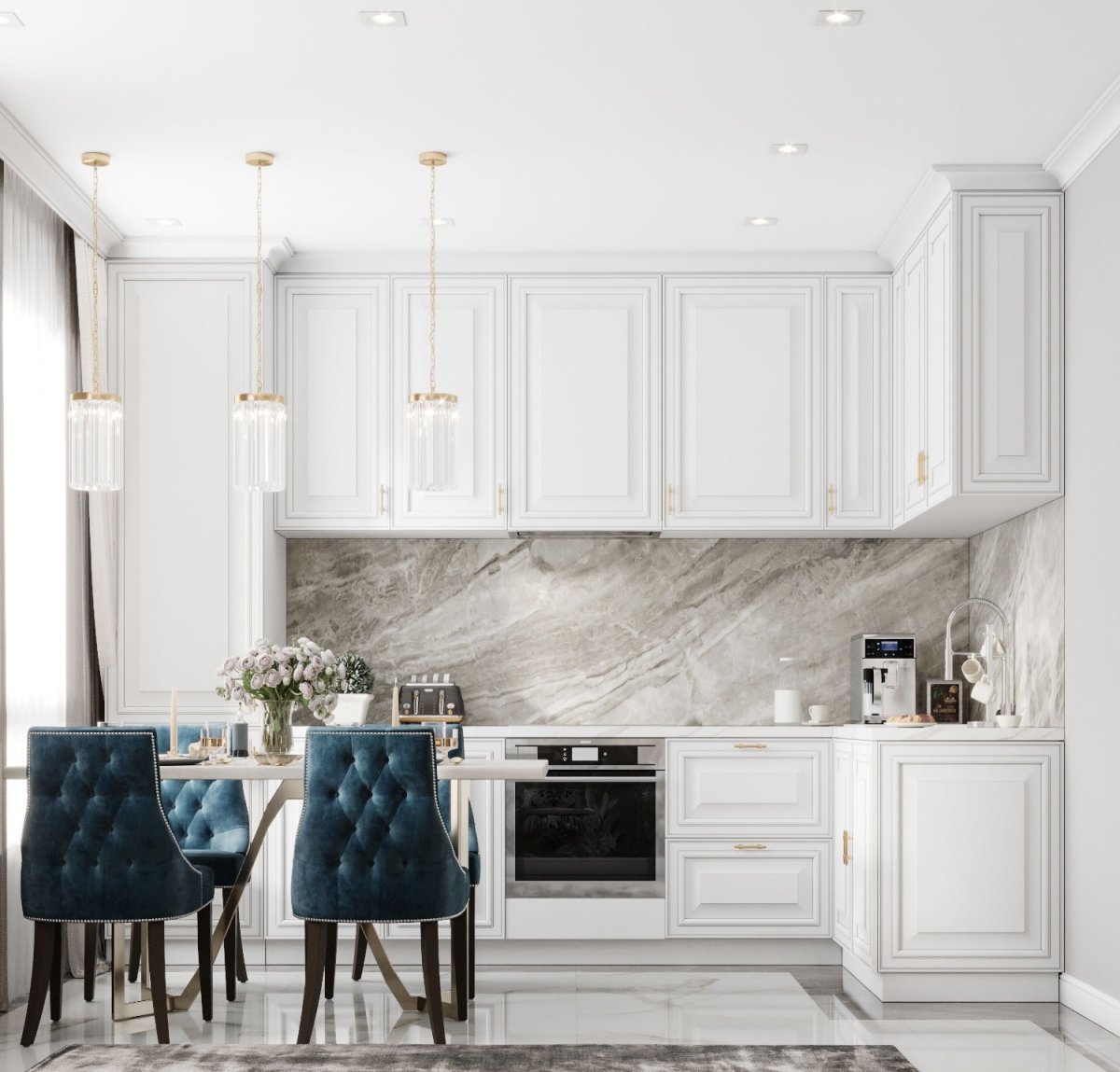 Светлая кухня 2021