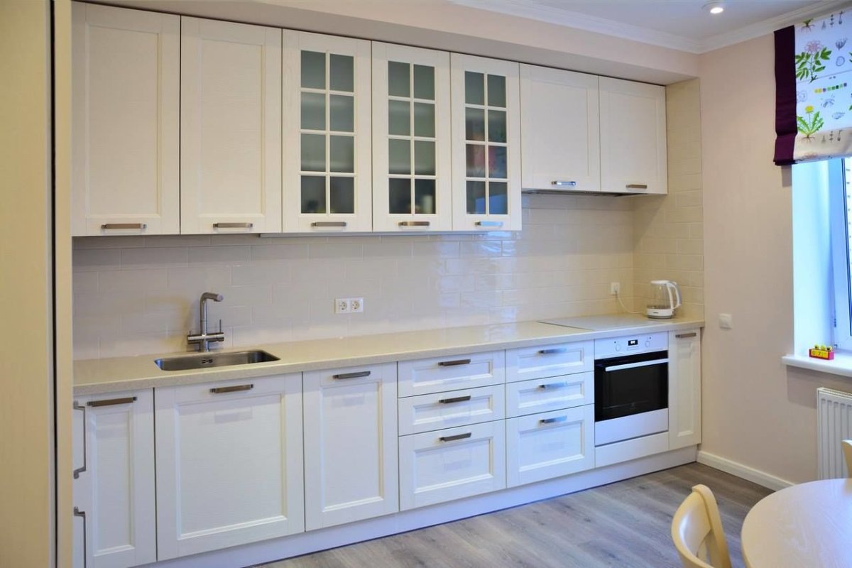 Кухонный гарнитур 4 метра прямой в скандинавском стиле