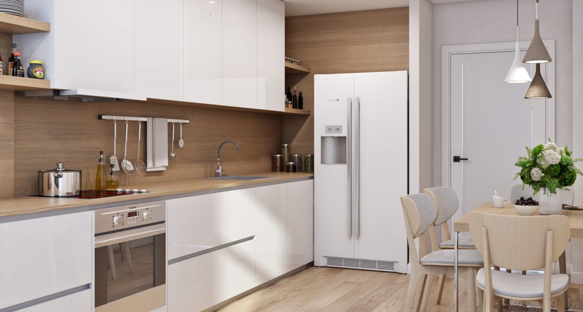 Кухня в светлых тонах