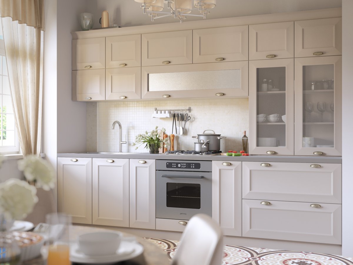 Белая кухня Неоклассика икеа
