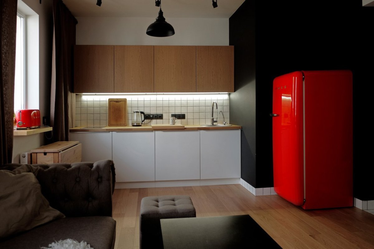 Кухня гостиная икеа 20м