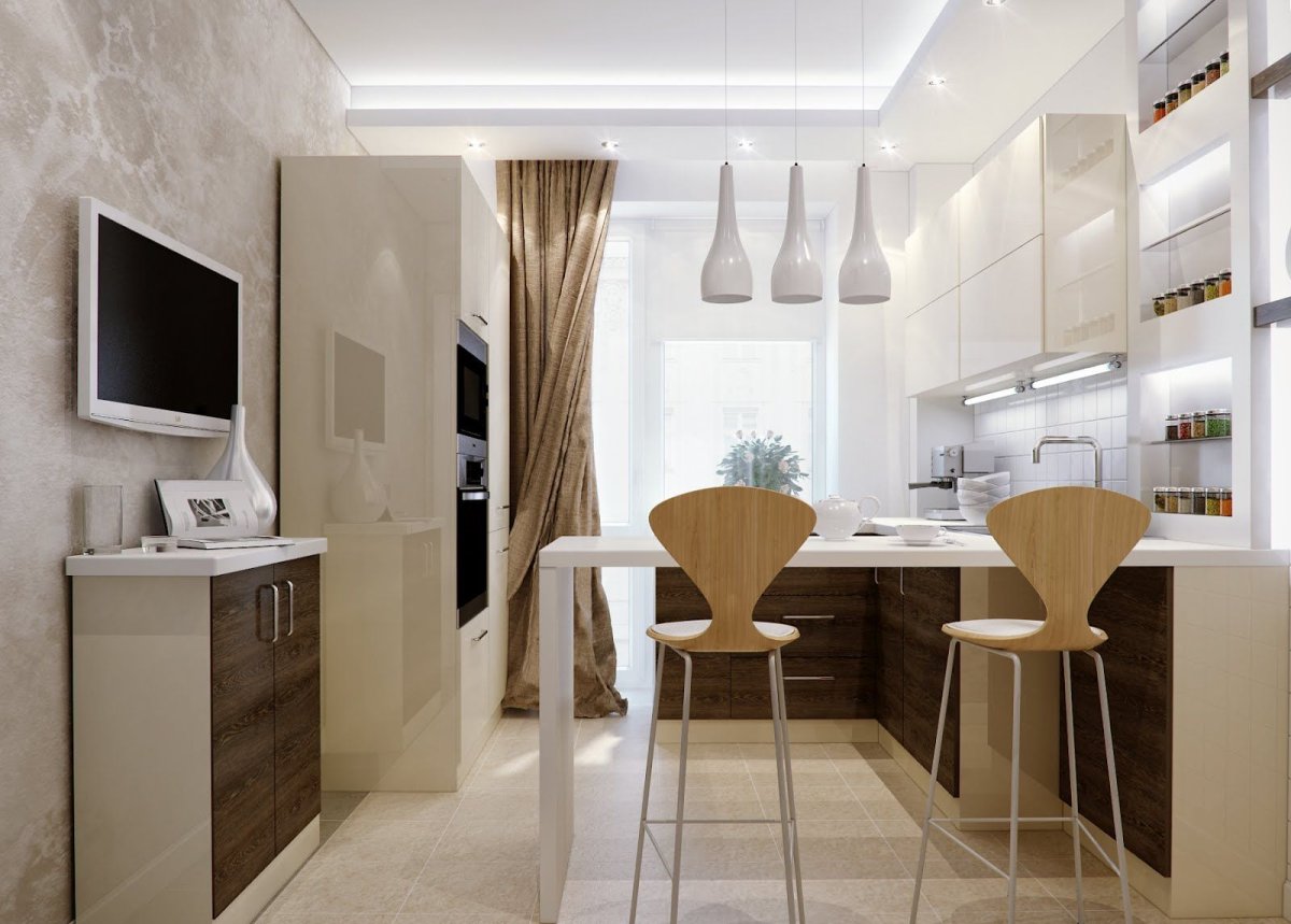 Кухня в маленькой студии