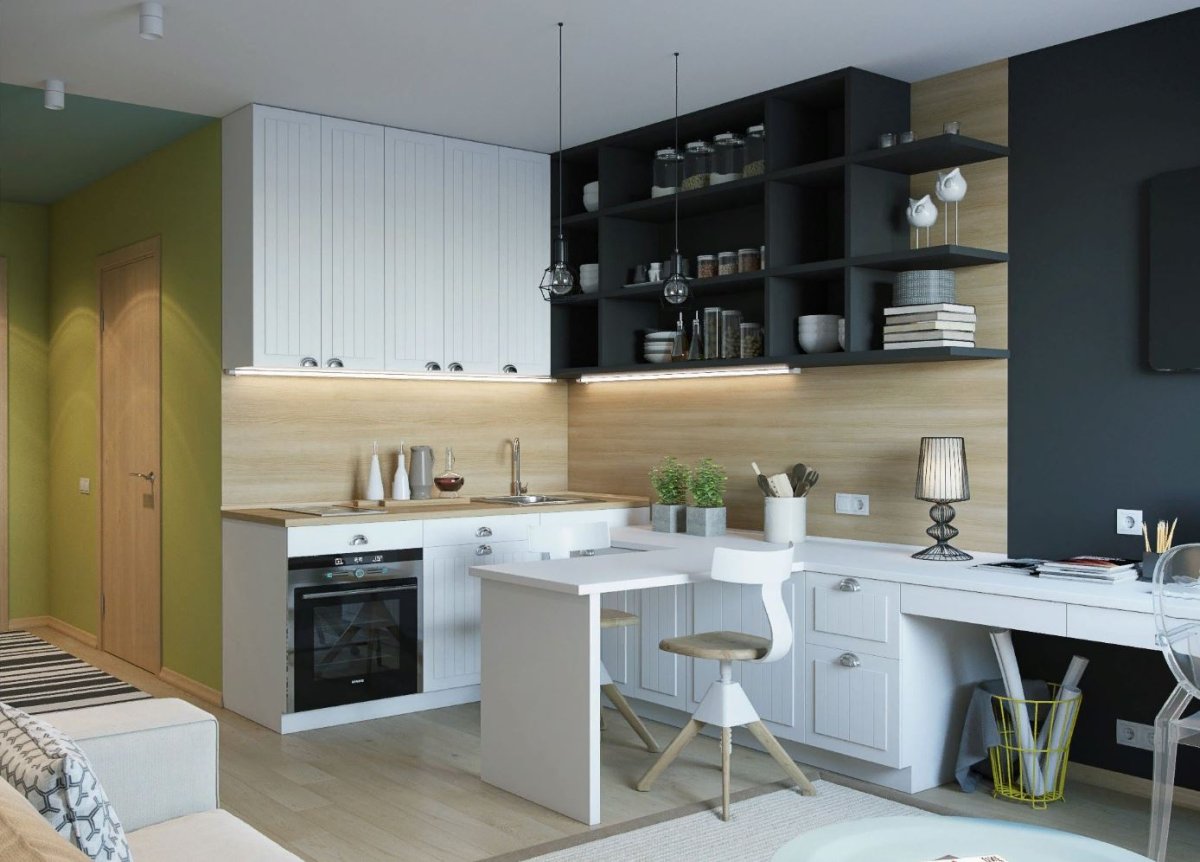 Кухня в квартире студии