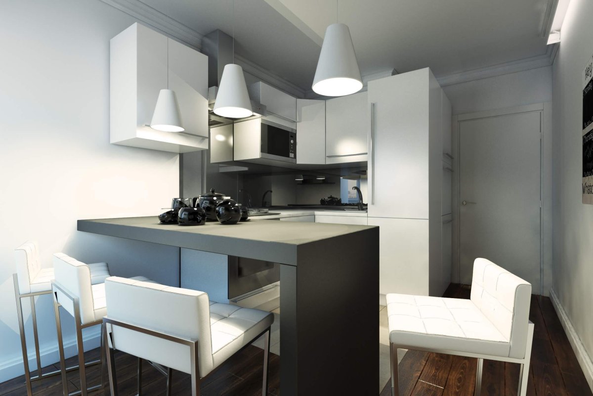 Кухни в студию 26 кв