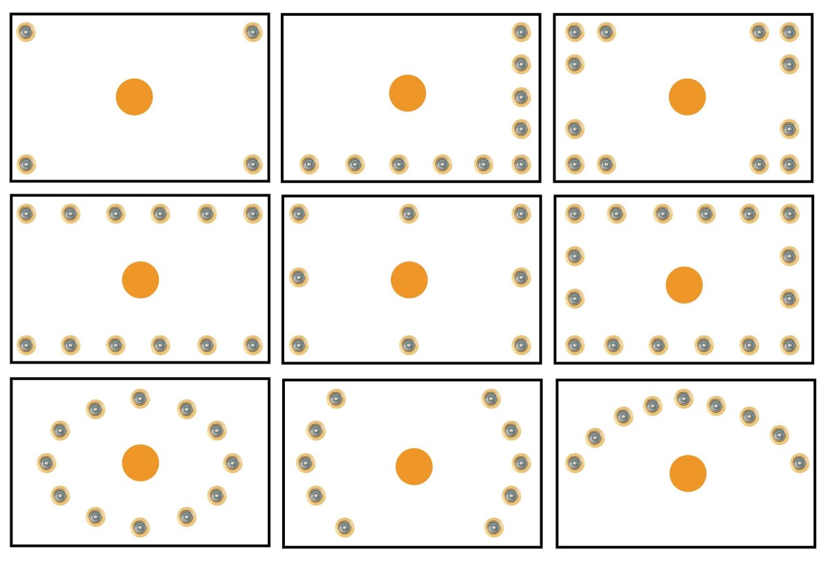 Размещение светильников на натяжном потолке