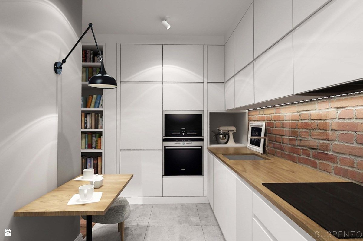 Кухня с серой столешницей