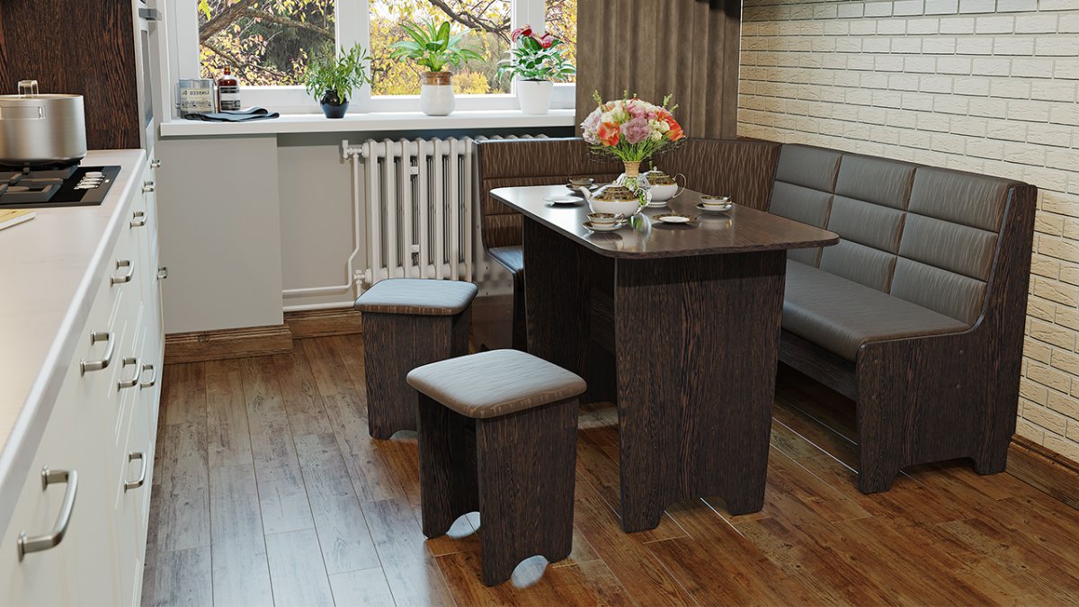 Обеденная зона с диваном