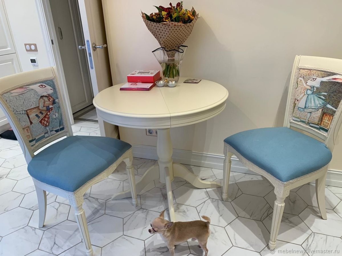 Круглый стол обеденный трансформер 1100мм