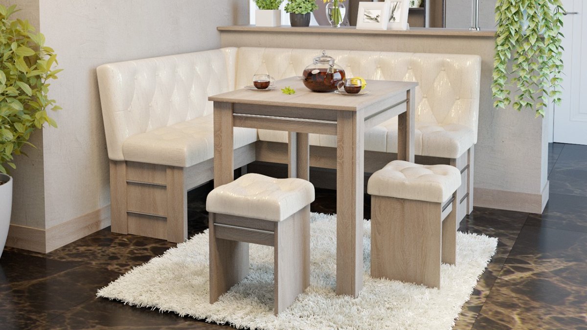 Титул 2 кухонный уголок венге кз/ бордо какао