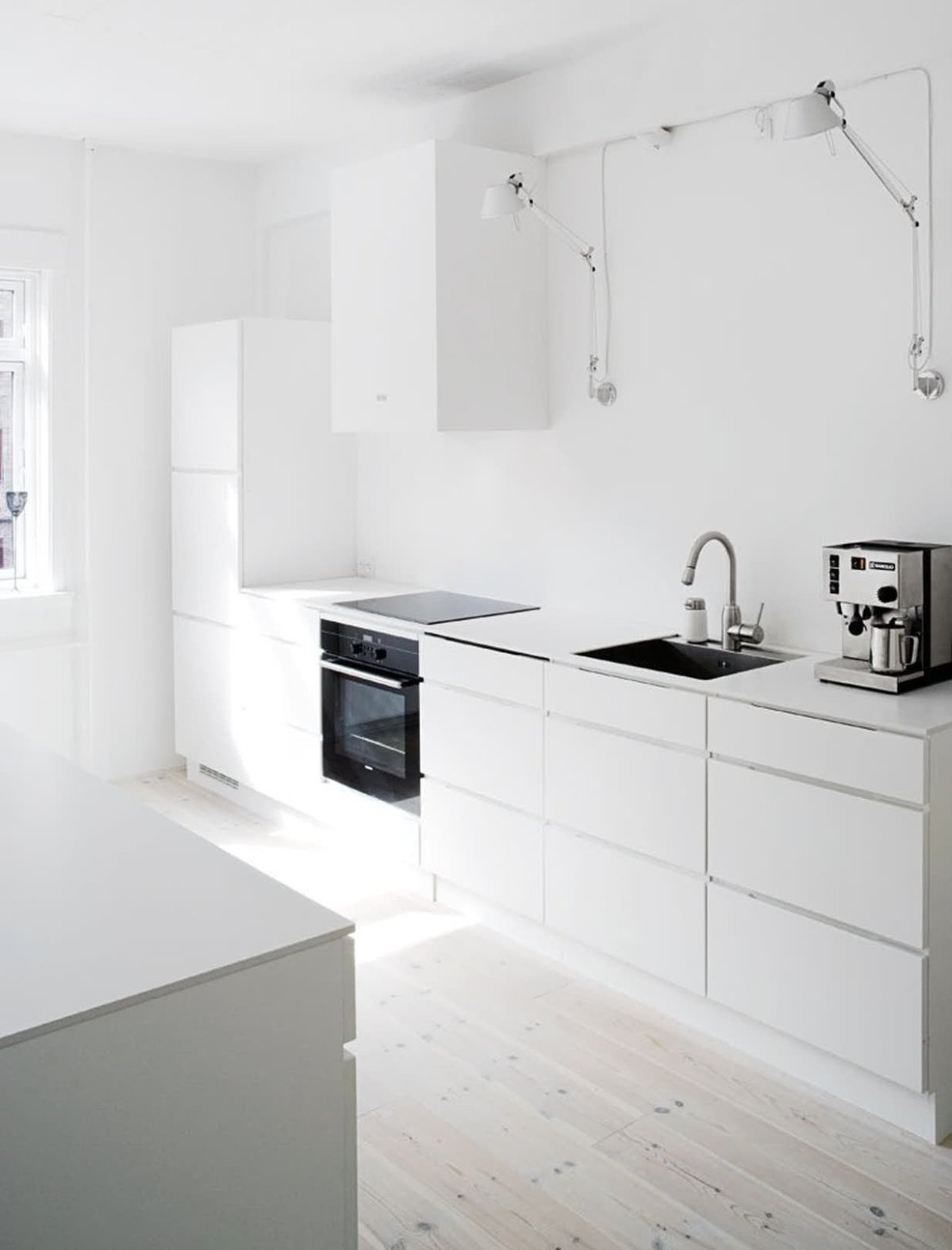 Кухня икеа белая с деревянной столешницей