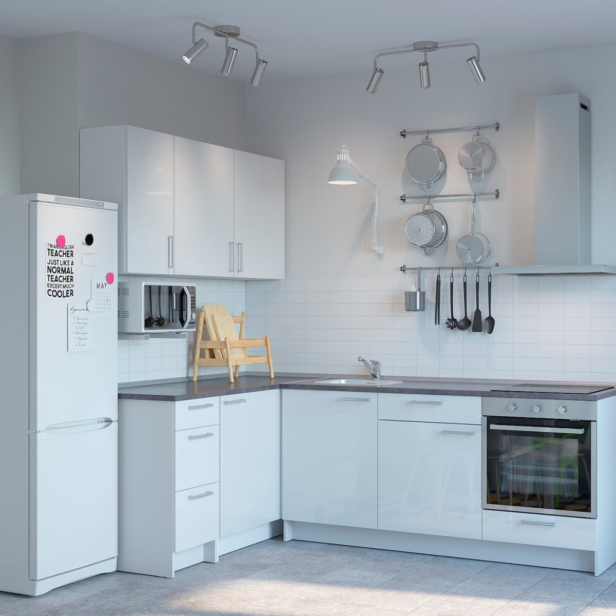 Бенетто Бьянка белый глянец кухня