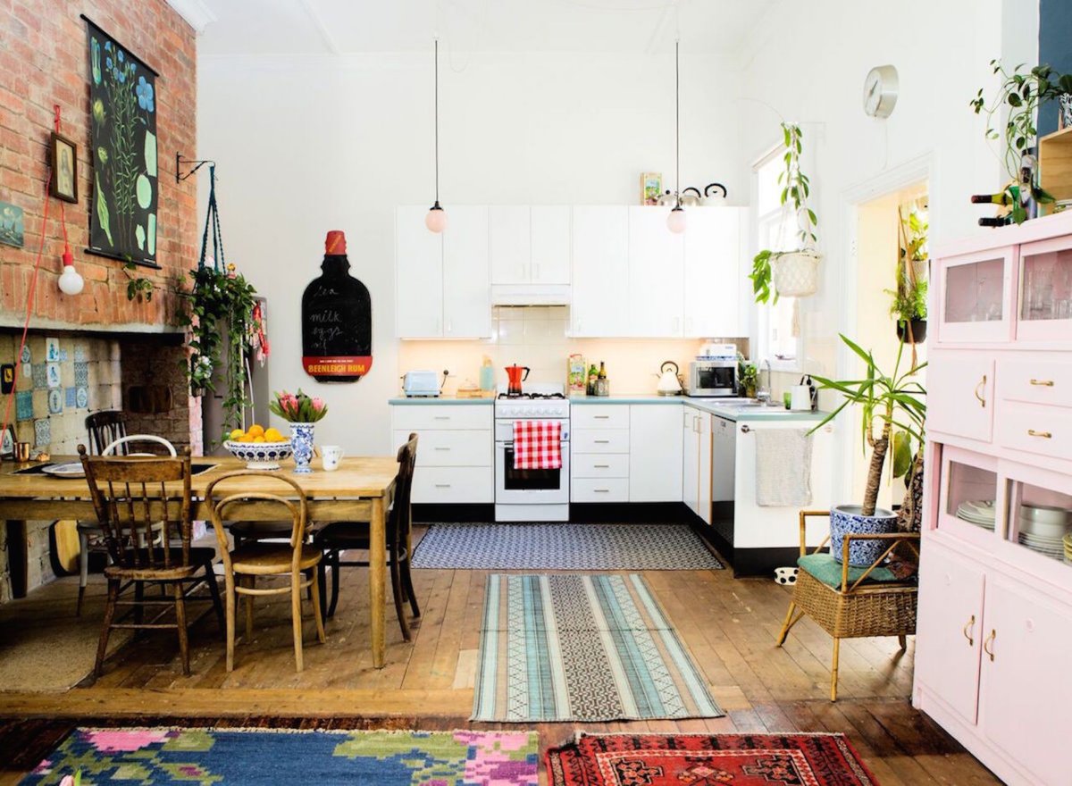 Мебель в стиле бохо для кухни