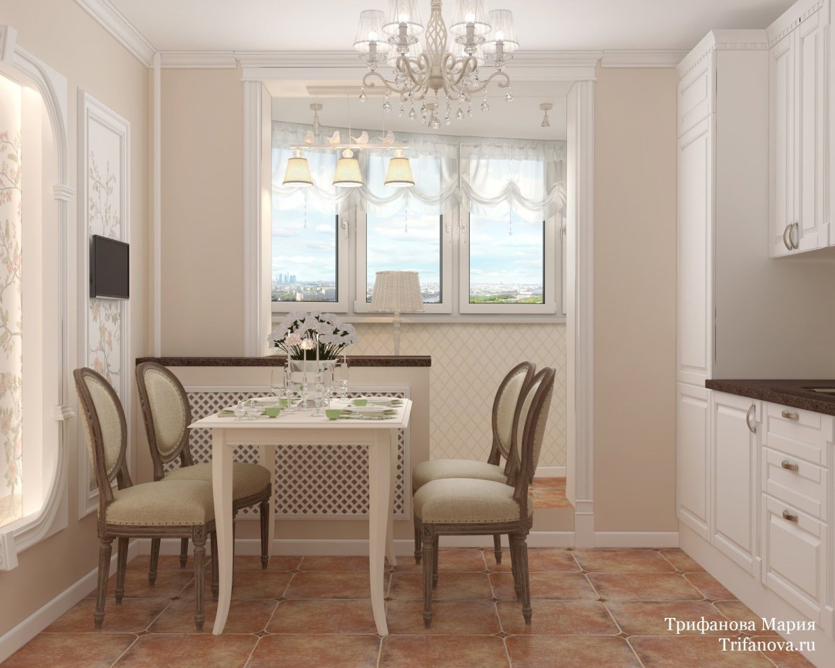 Кухня в голубых тонах