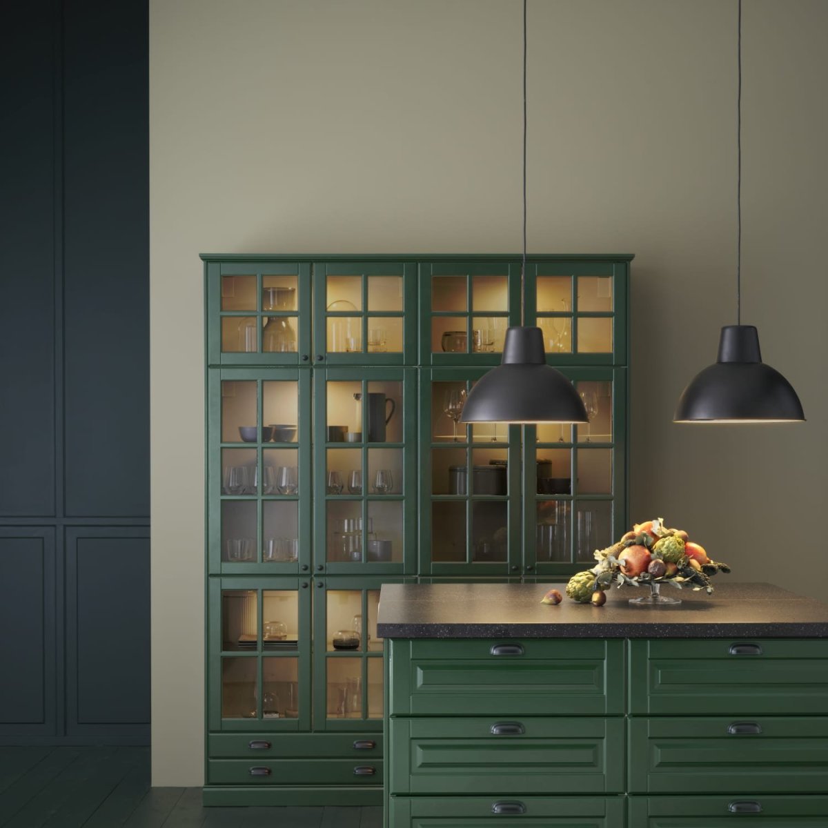 Зеленая кухня икеа