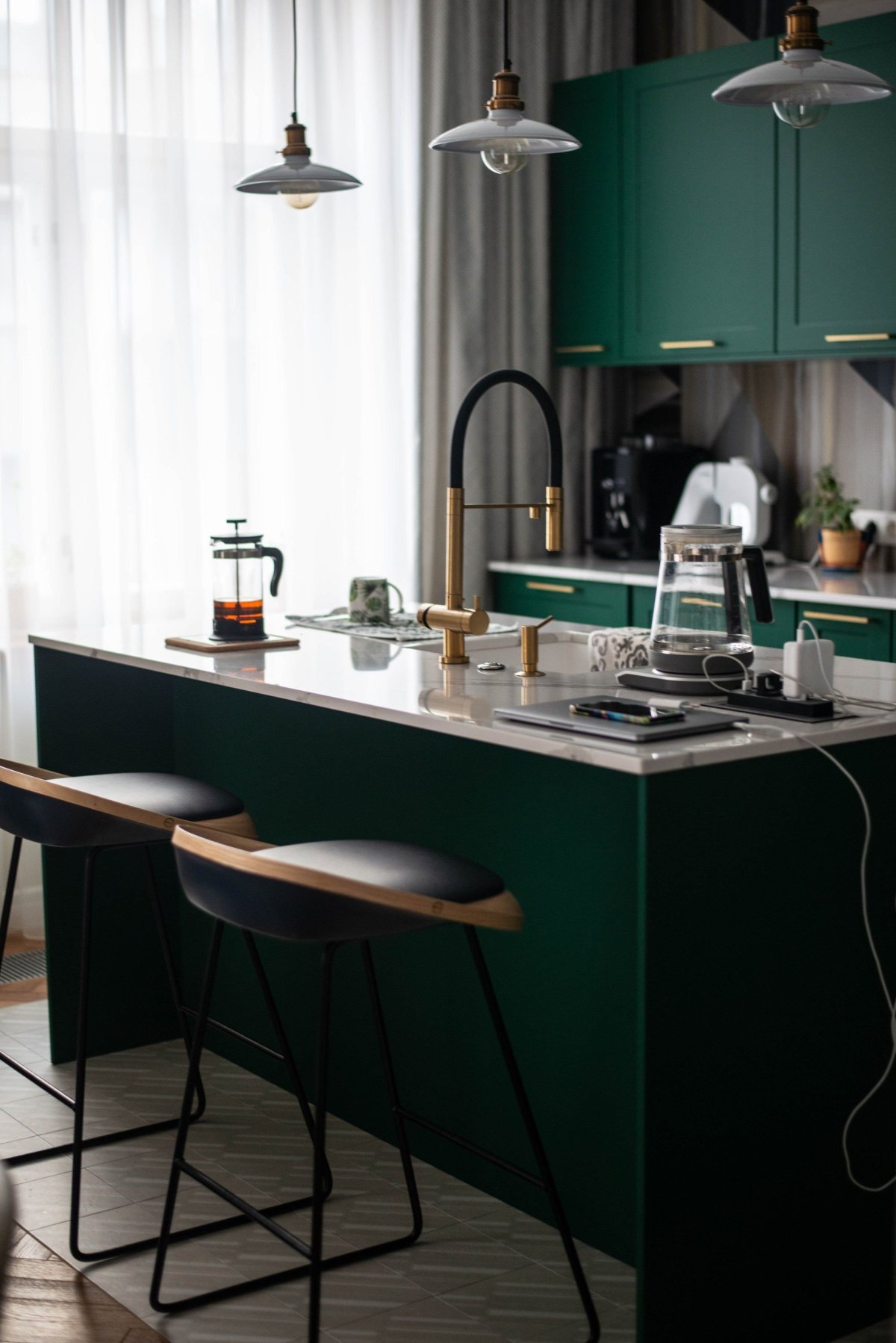 Кухня икеа зеленая Будбин