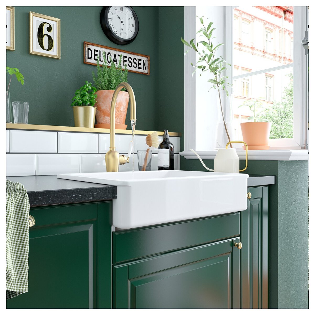 Кухня икеа бодарп зеленый