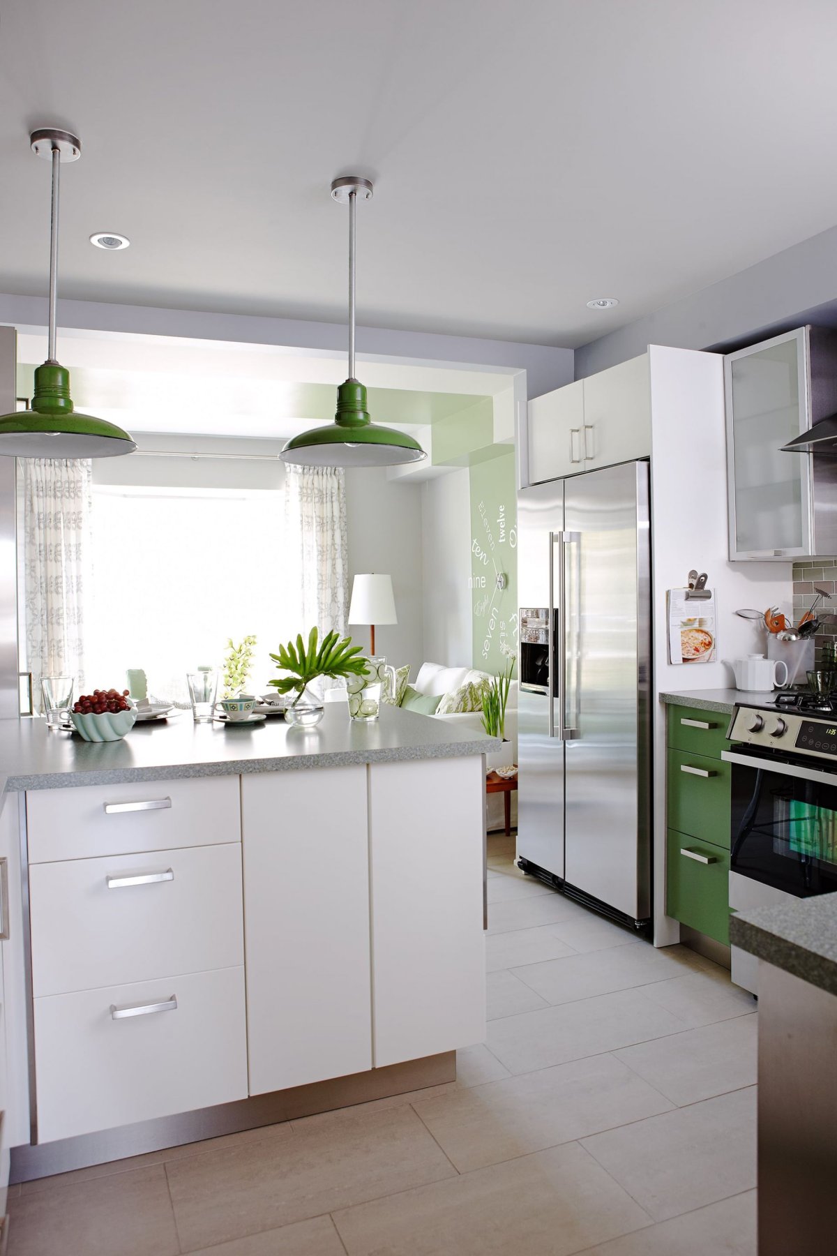 Сара Ричардсон интерьеры кухни зеленый