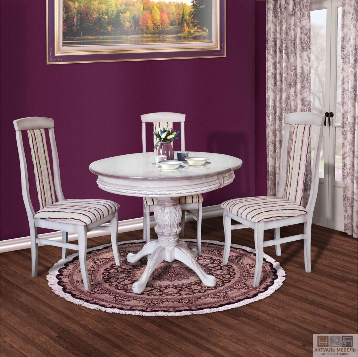 Стол Людвиг гламур обеденный круглый