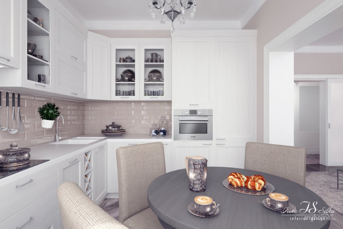 Кухня угловая Неоклассика 9м2