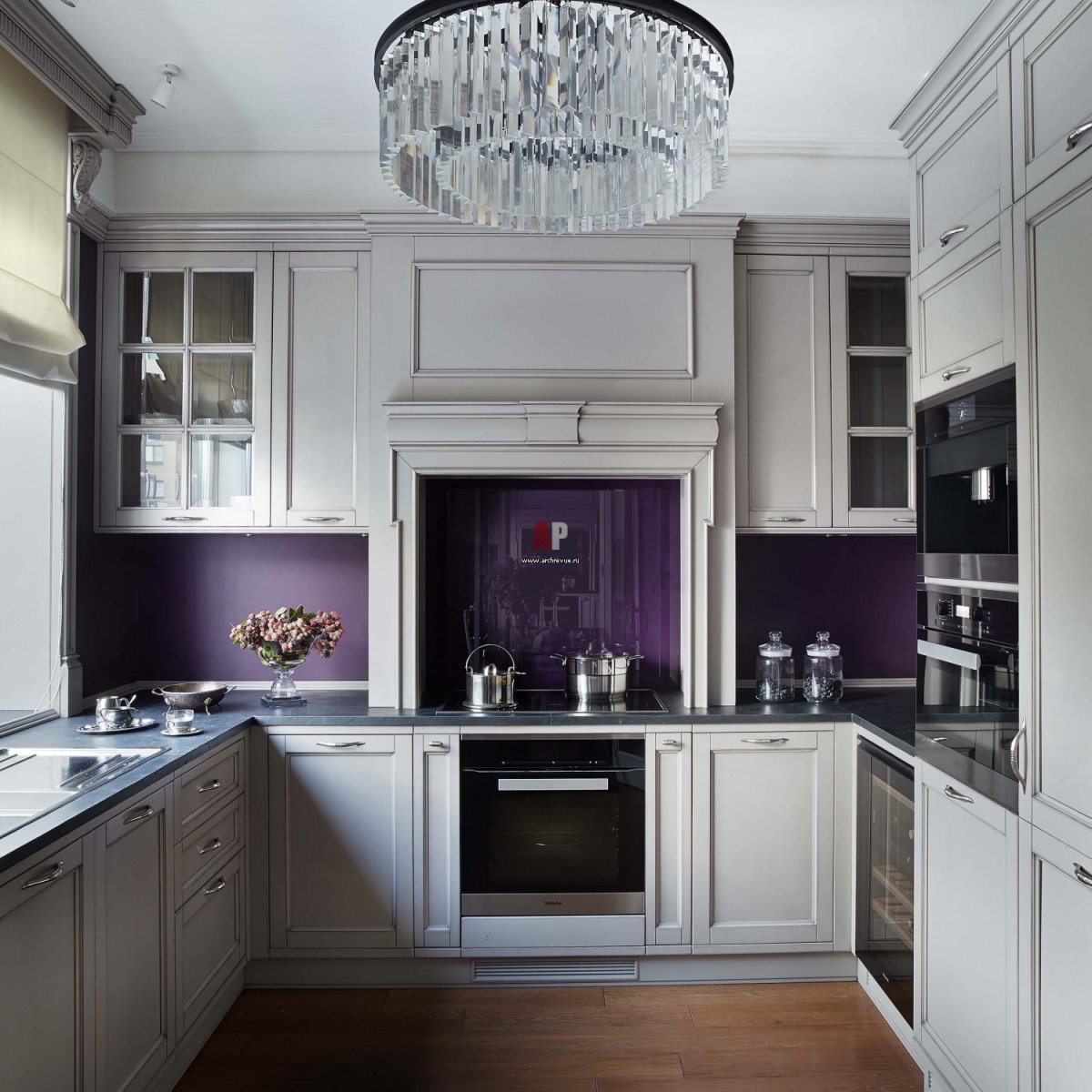 Кухня гостиная Неоклассика немецкая кухня leicht