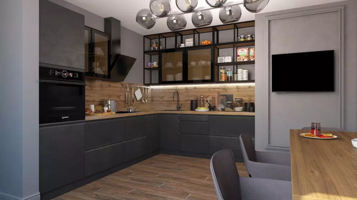 Размеры кухонной мебели стандарт на чертеже