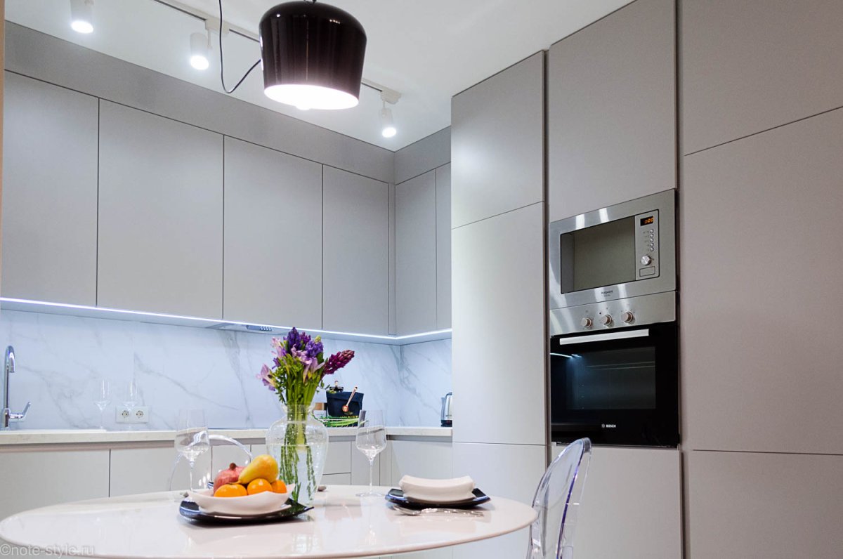 Кухня матовый графит