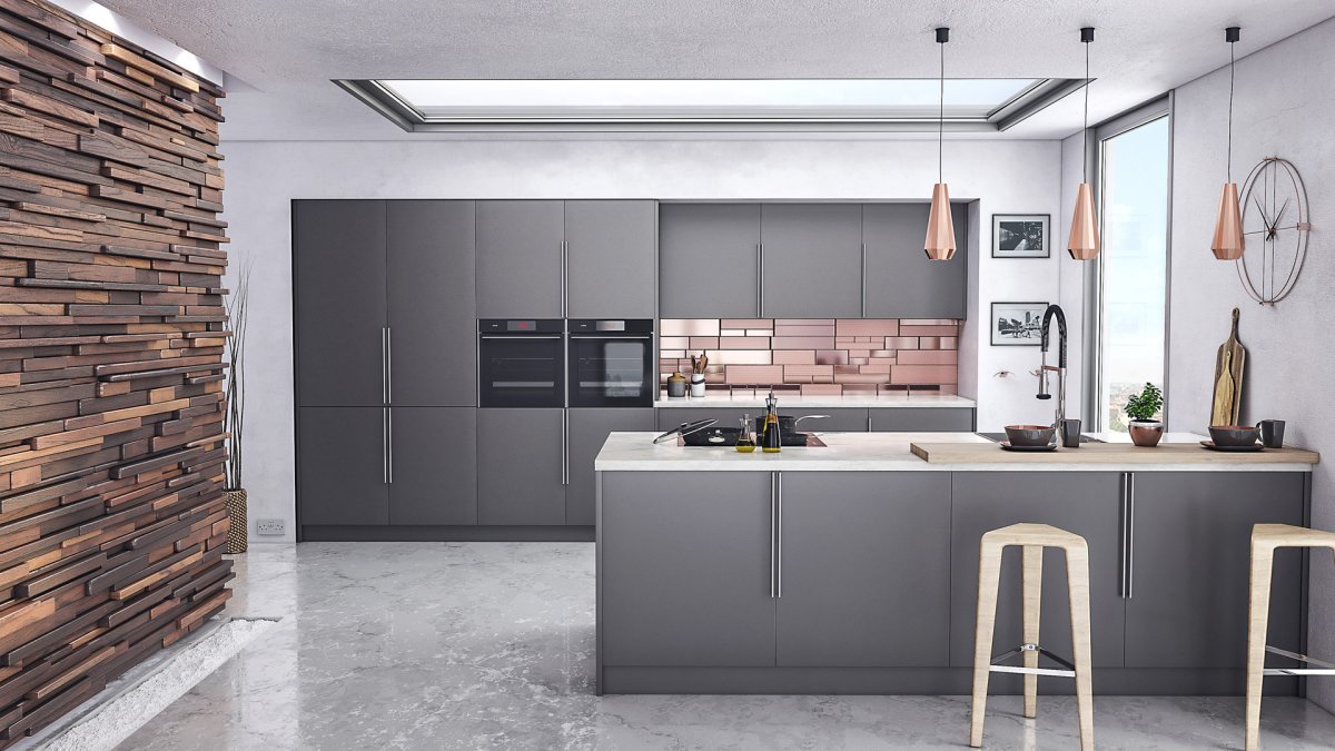 Модерн кухня Тюмень графит