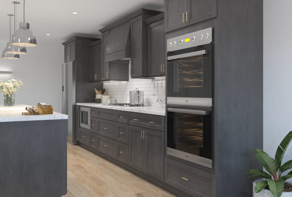 Кухня Амика дуб Галифакс графит