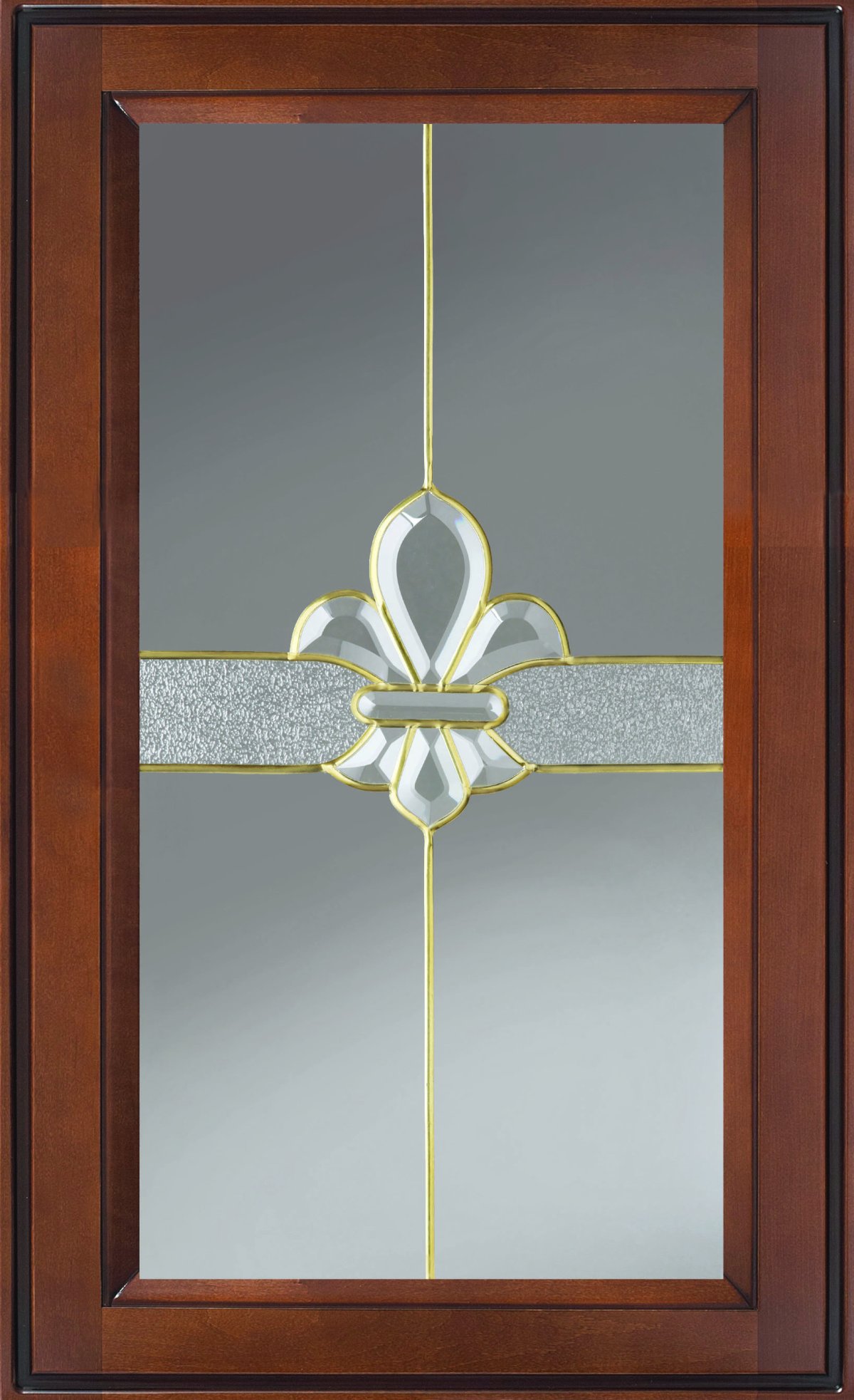 Заливной витраж на матовом стекле