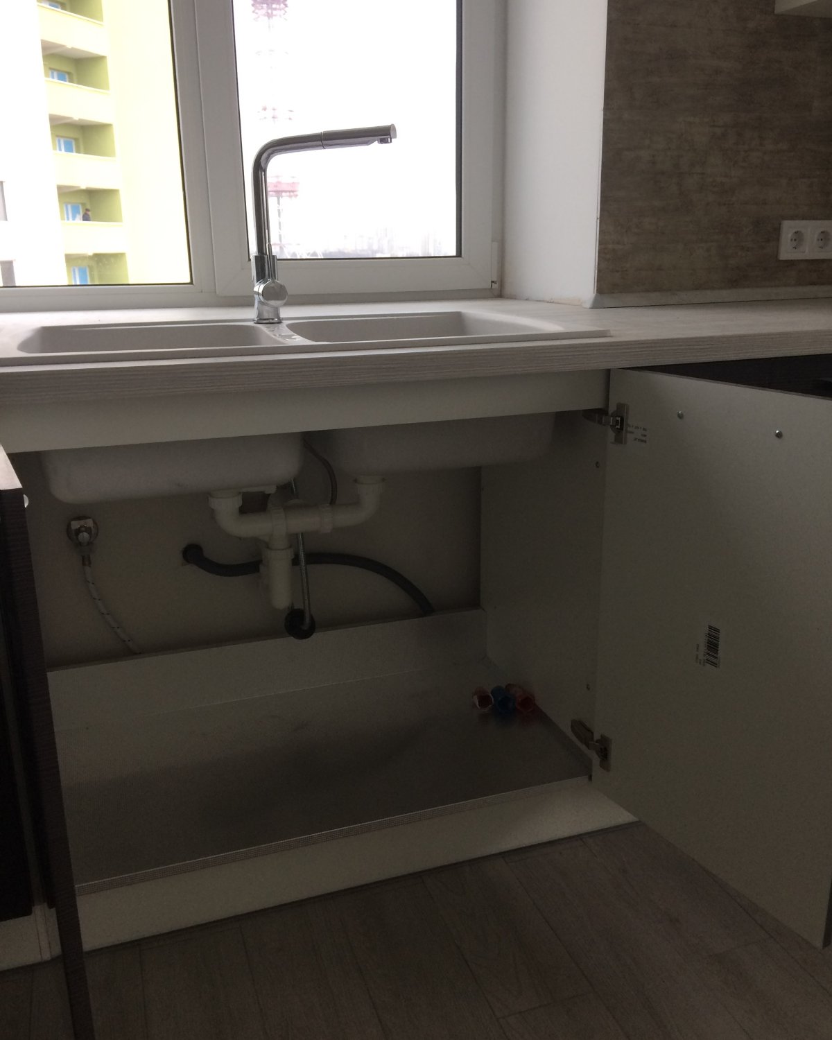 Врезная кухонная мойка Elleci Quadra 440 Undermount 78.5х47см искусственный гранит