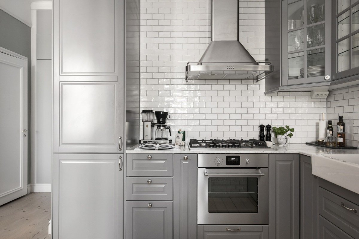 Икеа серая кухня кабанчик