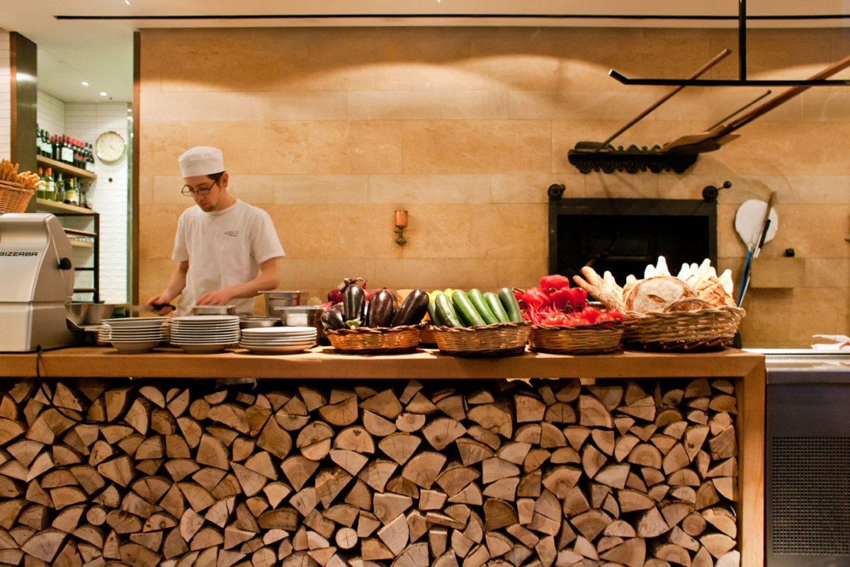 Интерьер кухни в стиле кофейни