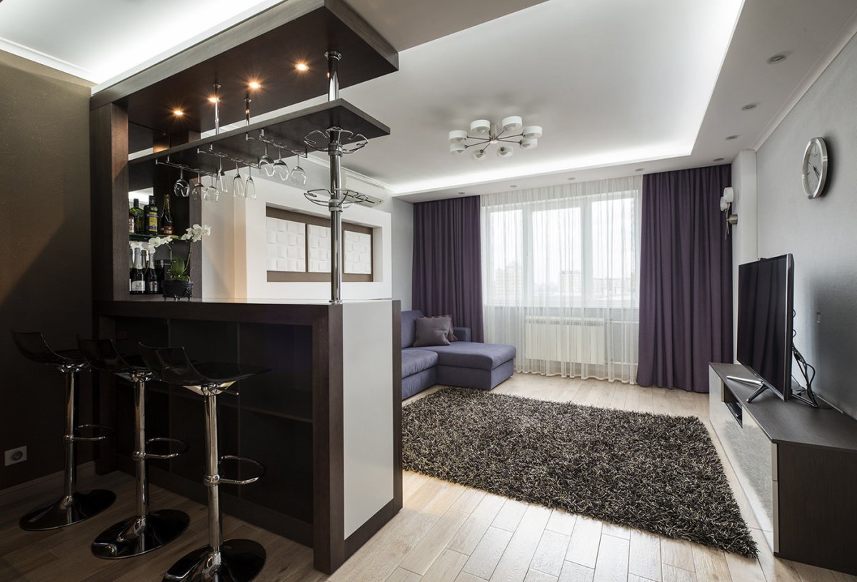 Барная стойка в гостиной