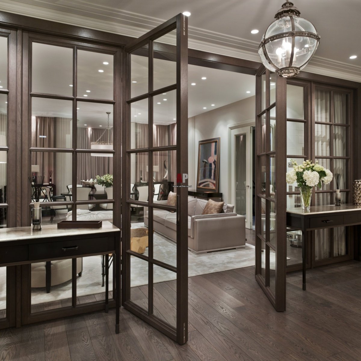 Перегородка для зонирования черная