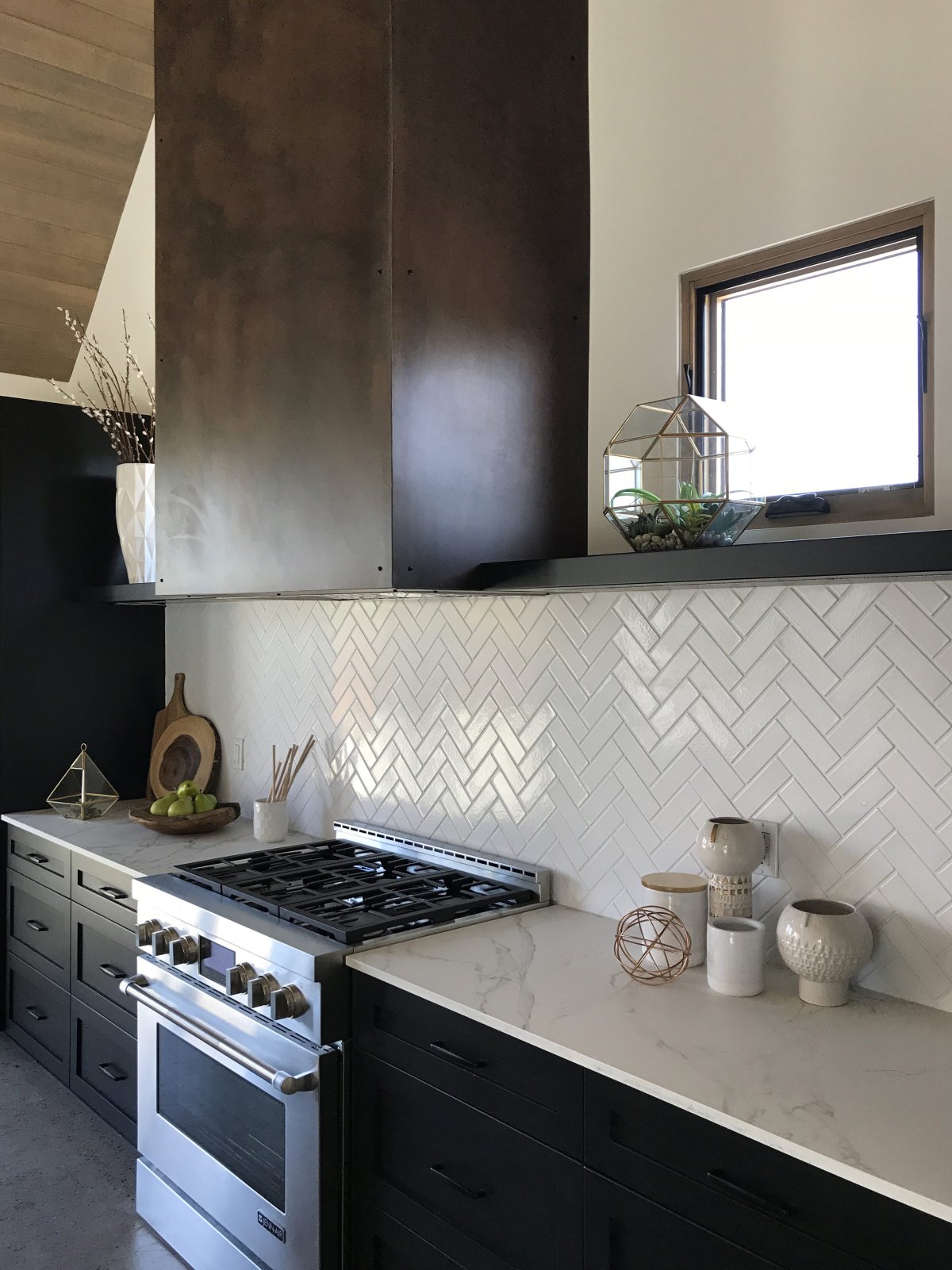 Фартук елочкой на кухне