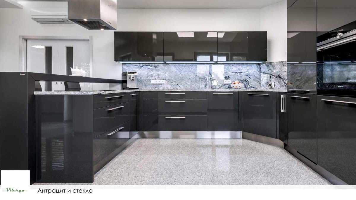 Кухня акриловая Metallic Anthracite