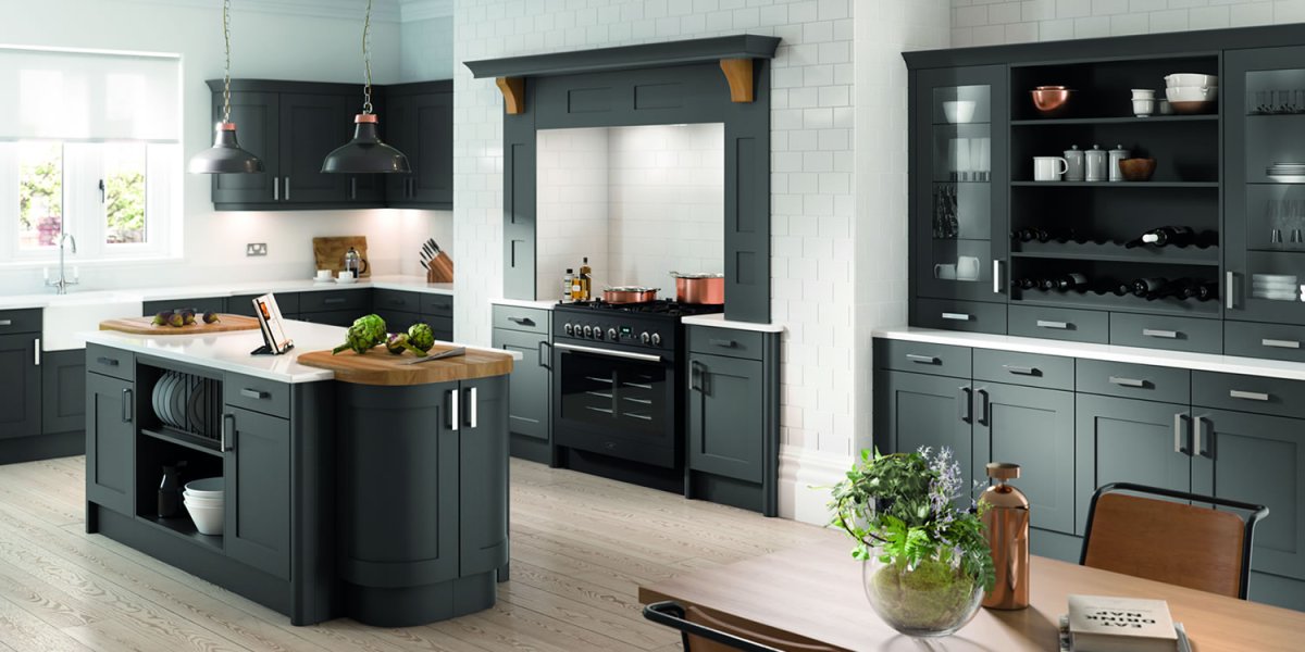 Кухня цвета антрацит