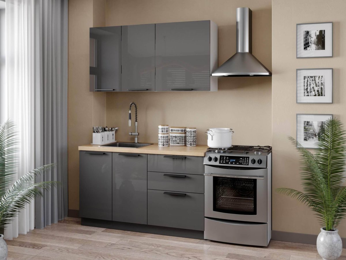 Кухня Порто антрацит