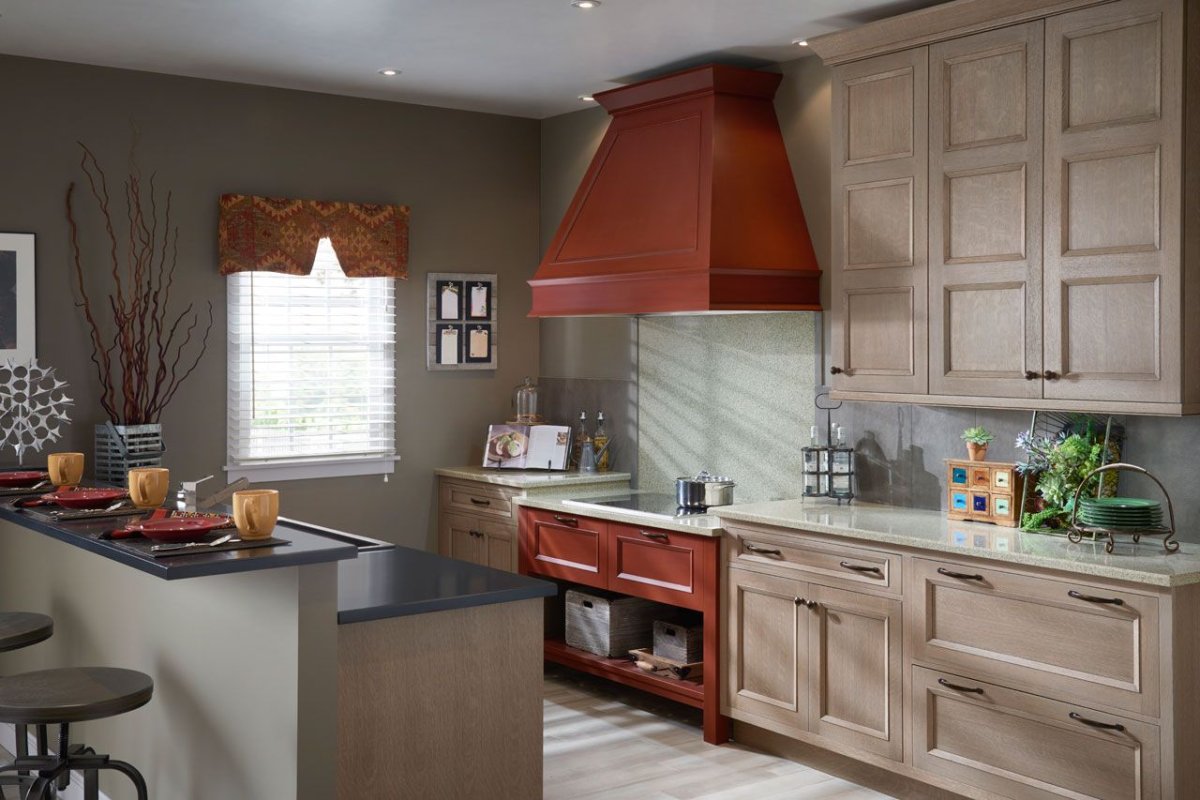 Интерьеры кухни в терракотовых тонах
