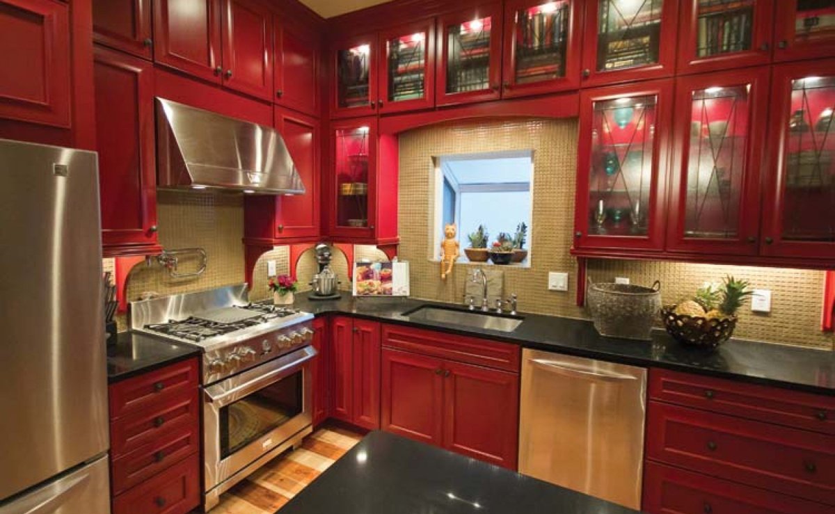 Вытяжки над островом в интерьере