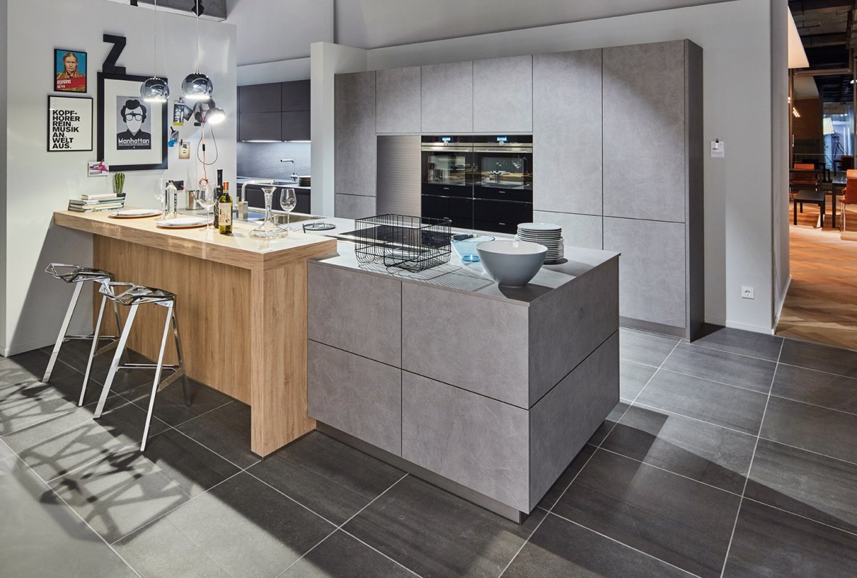 Кухни ЛДСП Эггер бетон