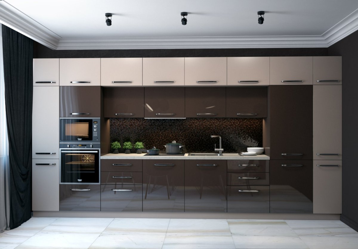 Кухни Модерн двухуровневые