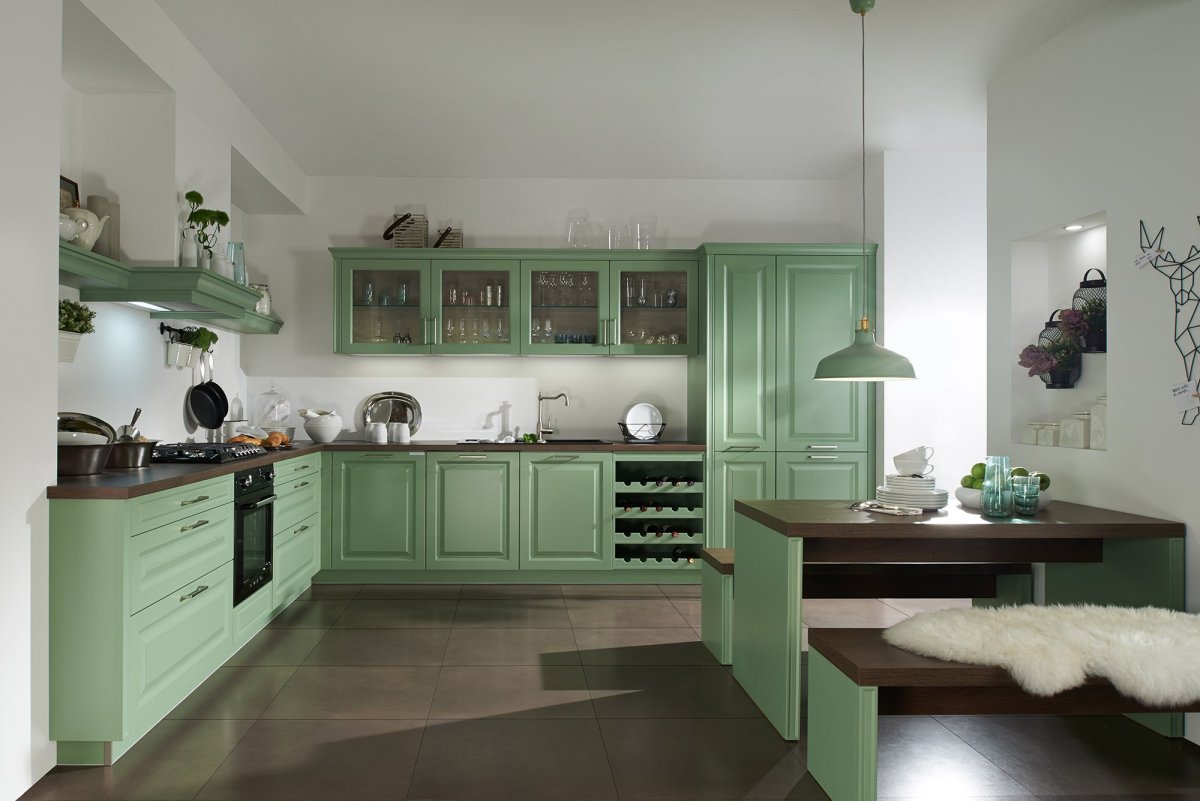 Зеленая кухня икеа