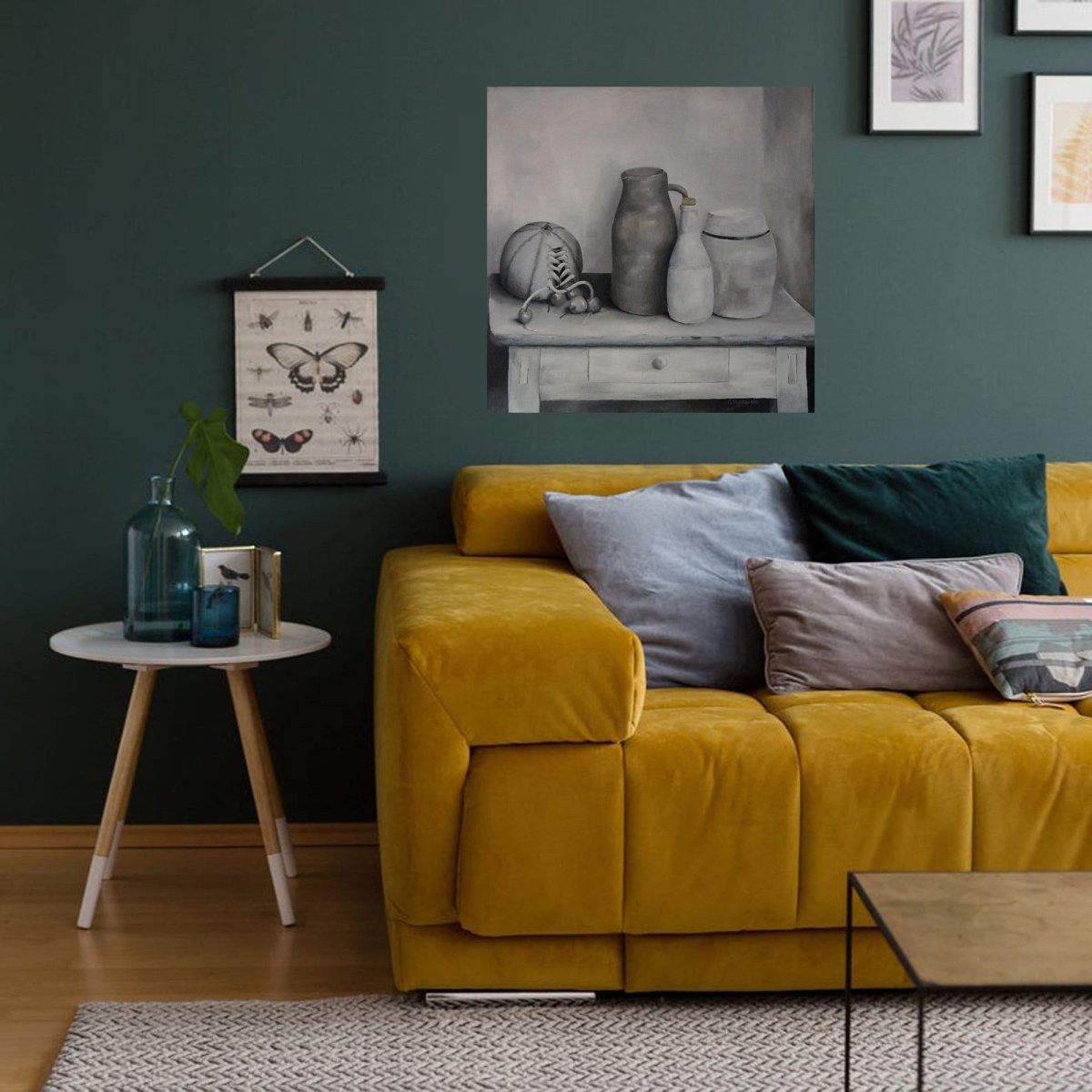 Серо зеленые стены