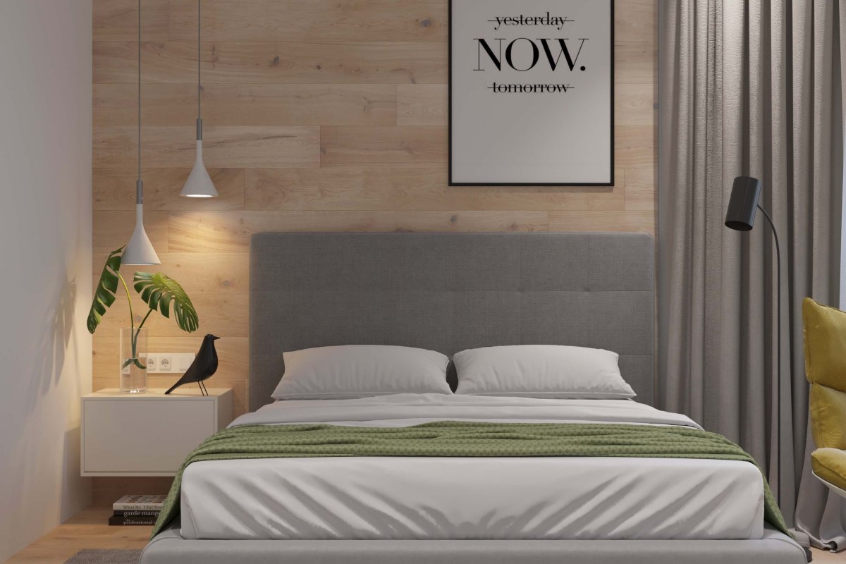 Выключатели над изголовьем кровати