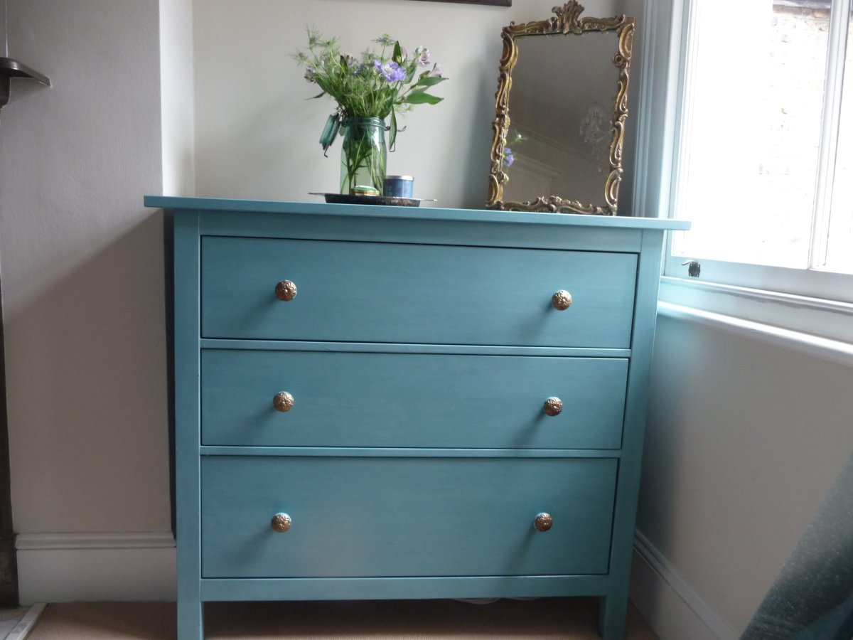 Комод икеа ХЕМНЭС синий