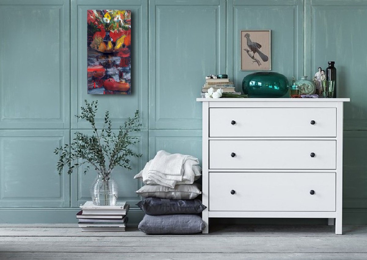 Дизайнерский комод зеленый