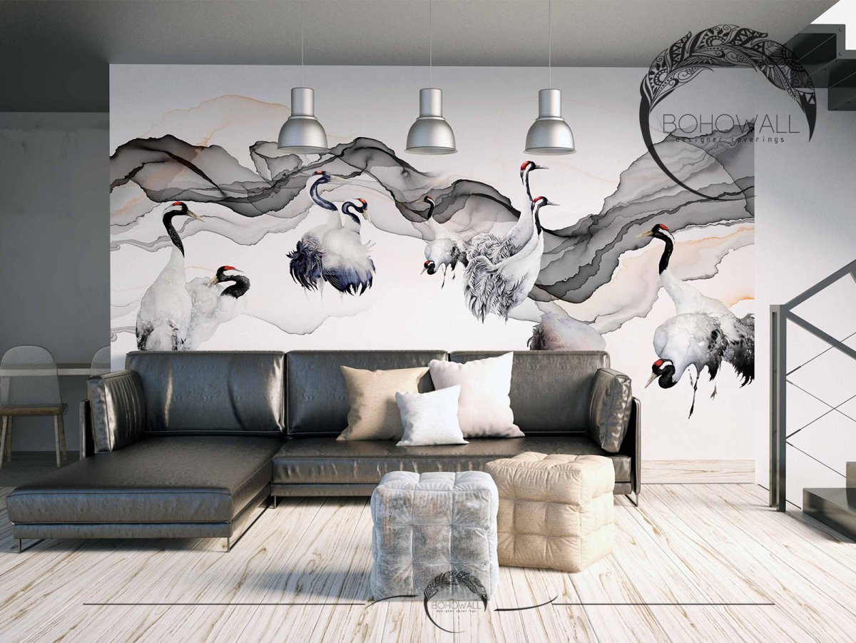 Спальня с перьями