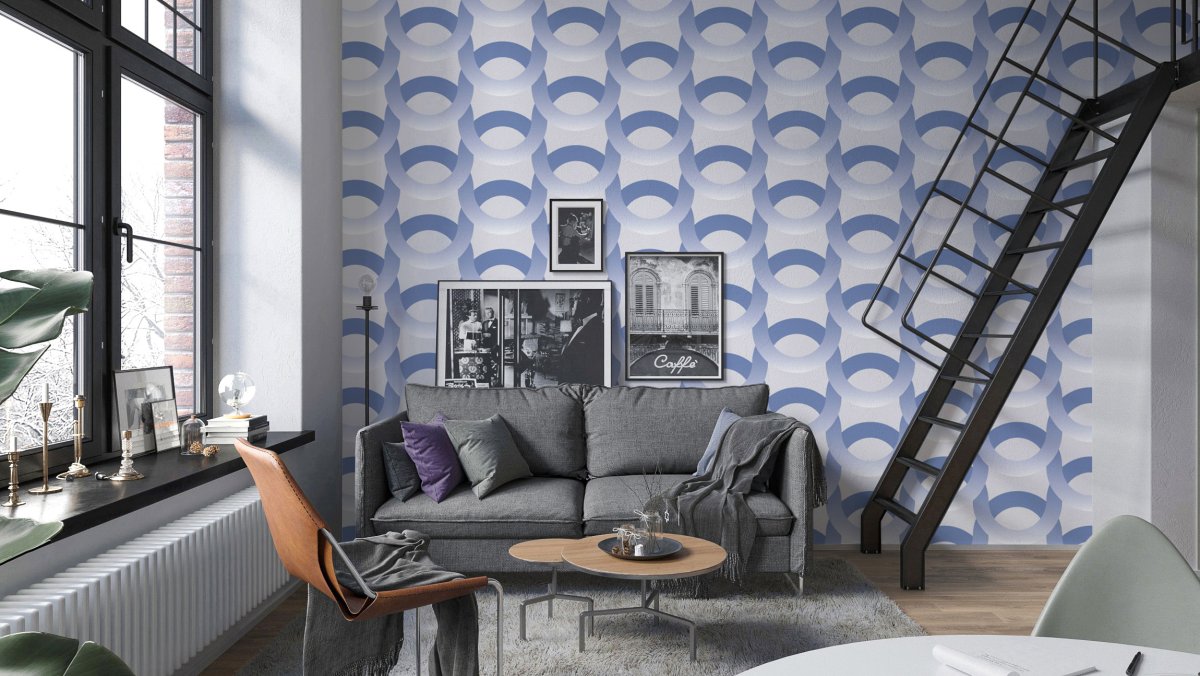 Графитовые обои в интерьере